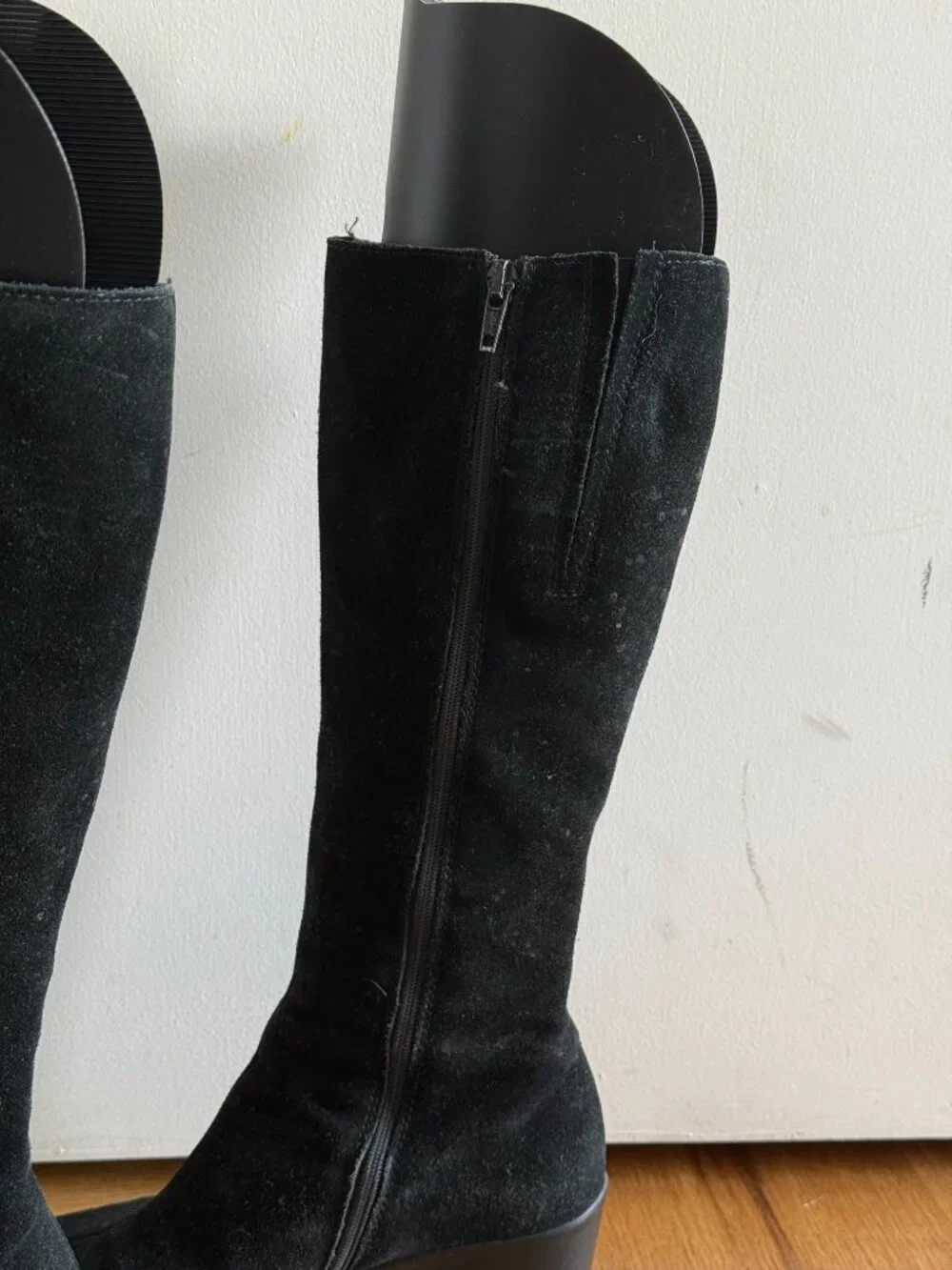 La Canadienne Black Ty Waterproof Suede Knee-High Boots